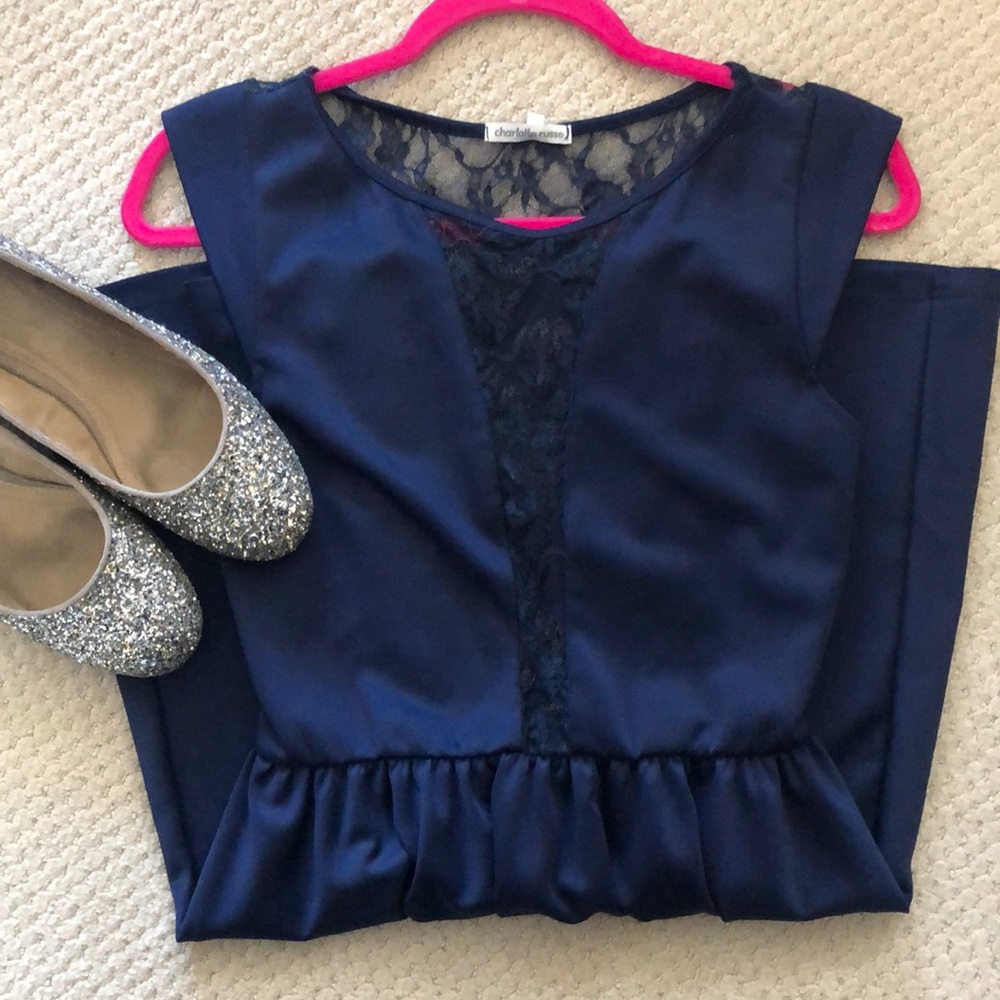 Blue mini dress